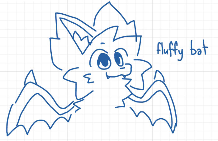 Poorly Drawn On Whiteboard Fox But I Present To You All...a Fluffy Bat
