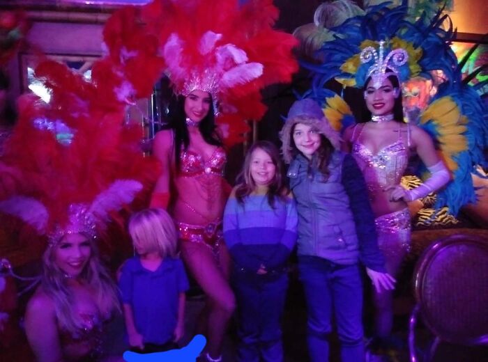 That's My Son. With His Eyes On The Prize. Ya, Kid. Keep Trying. That Package Is Gonna Rule Your Life Someday