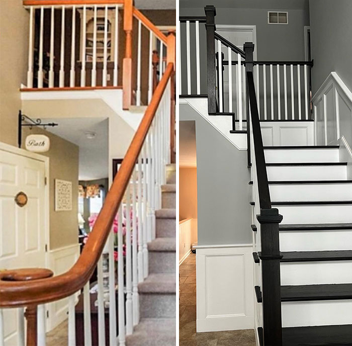 Before And After Of Our Stairs