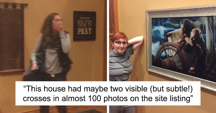 Woman Shares Pictures Of A Disturbingly Weird Airbnb She Stayed At Which Was Drenched In ‘Hardcore’ Christian Decor