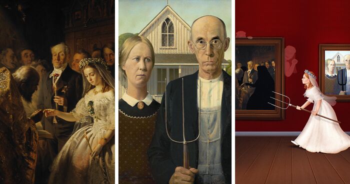 Artist Revealed What Characters Of Renowned Paintings Do At Night When No One Is Watching Them (8 Illustrations)