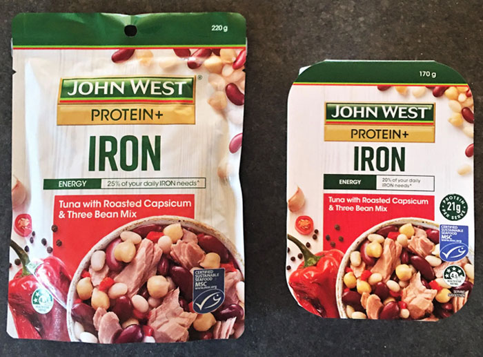 29.4% Inflation From Woolworths/John West. Pack On Left Was $4 But Recently Phased Out. Newly-Launched Pack On Right Is Also $4 And 170g (vs 220g). 1/3 Air In New Pack Too