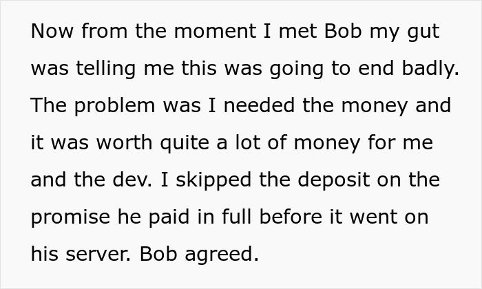 Client Thinks He Can Screw This Web Developer Over And Not Pay For A Job, Regrets It When He Loses A Business And A House Because Of It Client Thinks He Can Screw This Web Developer Over And Not Pay For A Job, Regrets It When He Loses A Business And A House Because Of It
