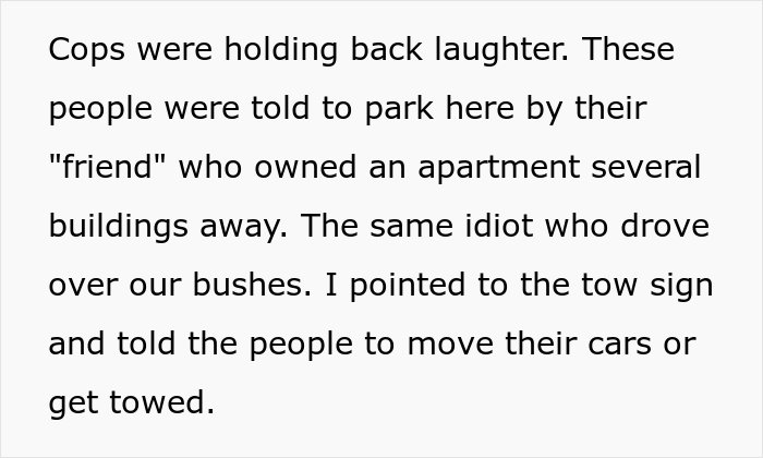 After neighbors illegally filled their parking lot, this resident decided to literally “freeze” them