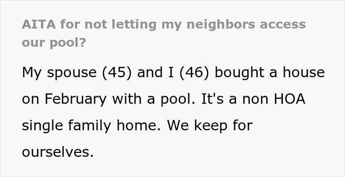 Neighbors Keep Harassing This Couple About Using Their Pool Until They Finally Lose Their Patience