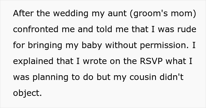 “Am I The Jerk For Bringing My Baby To A Child-Free Wedding?” “Am I The Jerk For Bringing My Baby To A Child-Free Wedding?”