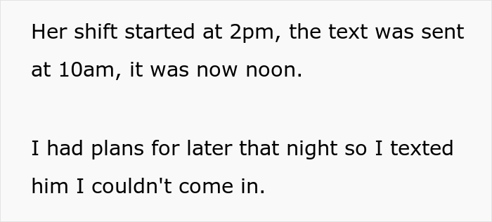 Coworker Bombards Guy With Text Messages Calling Him A “Childless Man Child” After He Refused To Cover Her Shift That Fell On Her Son’s 1st Birthday Coworker Bombards Guy With Text Messages Calling Him A “Childless Man Child” After He Refused To Cover Her Shift That Fell On Her Son’s 1st Birthday