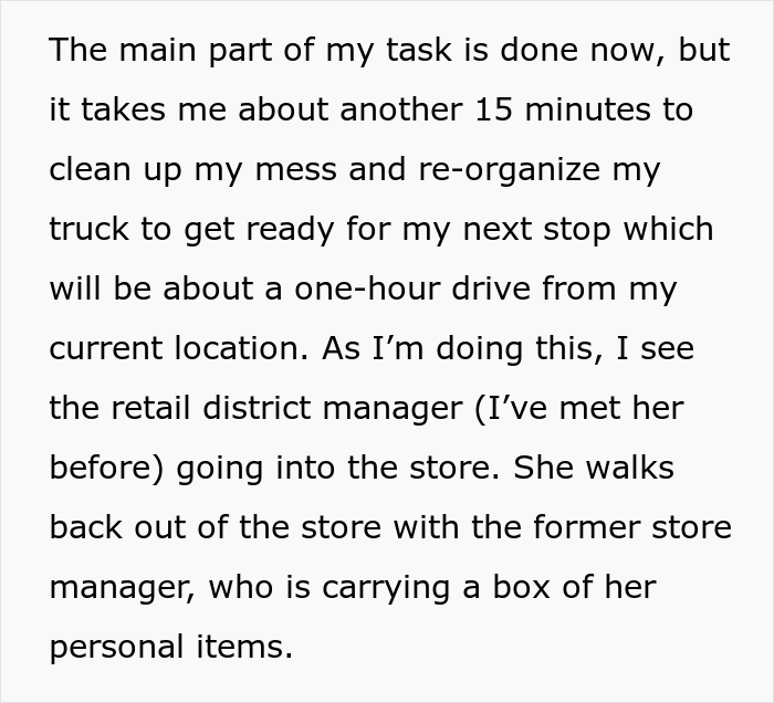 Store Manager Thinks The IT Guy Has No Right To Disrupt Her Lunch Break, Calls His Boss To Report On Him, Gets Fired Herself Instead Store Manager Thinks The IT Guy Has No Right To Disrupt Her Lunch Break, Calls His Boss To Report On Him, Gets Fired Herself Instead