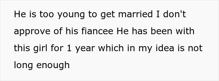 This man resented his father for refusing to finance his wedding many years ago, although he recently financed another son's wedding