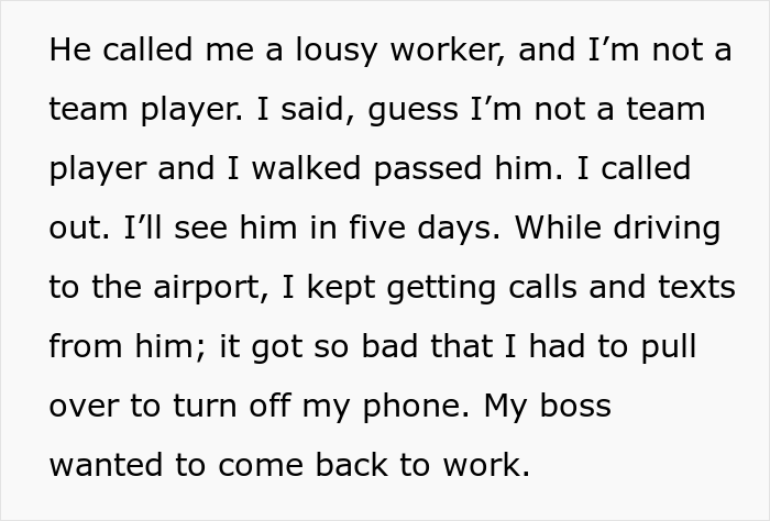 New Boss Is Mad At This Woman Because She Didn't Want To Cover A Shift And Went On Vacation
