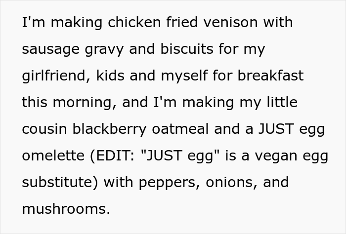 Vegan Mom Is Livid After Learning A Family Member Who Watched Her Kid For Free Had A Steak For Dinner For Themselves Vegan Mom Is Livid After Learning A Family Member Who Watched Her Kid For Free Had A Steak For Dinner For Themselves