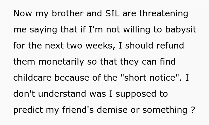 Entitled Brother Drops His Kids Off At Sister's House Without Asking, Wants Her To Pay For Childcare After She Refuses To Babysit Entitled Brother Drops His Kids Off At Sister's House Without Asking, Wants Her To Pay For Childcare After She Refuses To Babysit