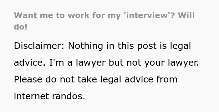 Lawyer Is Asked To Hand In ‘A Free Writing Sample’ As Part Of His Job Interview, Makes The Firm Regret It Later