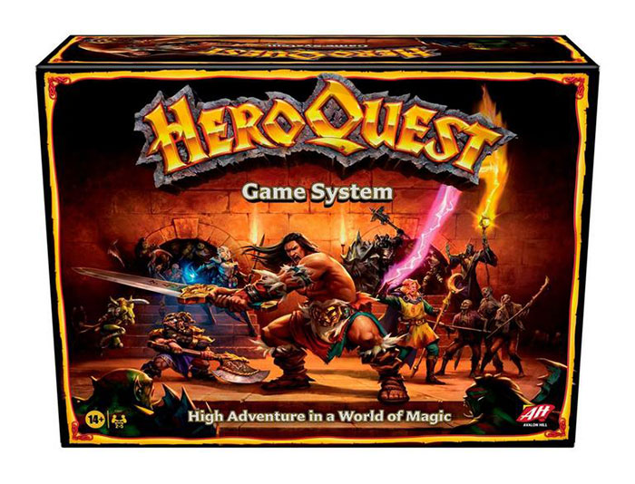 HeroQuest board game box featuring fantasy characters, perfect for the best board games to play on a night in.
