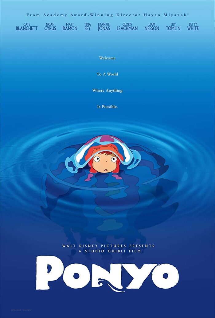 Anime poster for "Ponyo"
