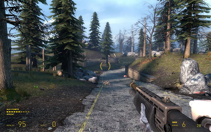 Half-Life 2 shooting gameplay