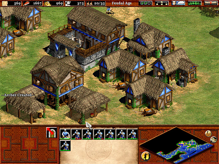 Age Of Empires II: The Age of Kings town build gameplay