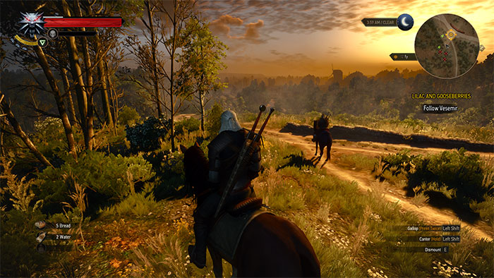 The Witcher 3: Wild Hunt riding gameplay