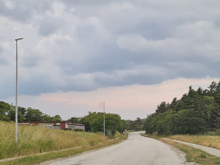 Redenning Sky In The Middle Of The Day, As A Thunderstorm Approaches. Denmark, June 26th.