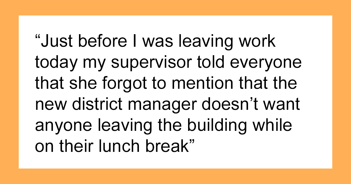 Entitled Boss Gets Slammed Online For Expecting Employees To Not Leave The Building During Lunch Hours