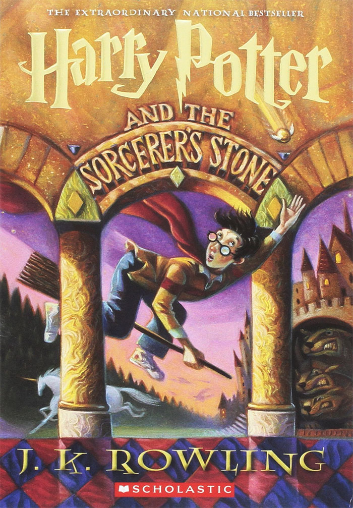 Book cover of Harry Potter and the Sorcerer’s Stone by J. K. Rowling
