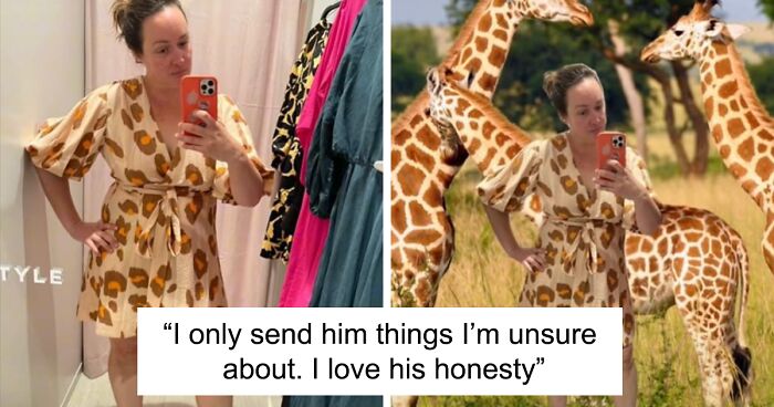 “Texting My Husband To Get His Opinion On Clothes And What He Sends Back” (16 Pics)