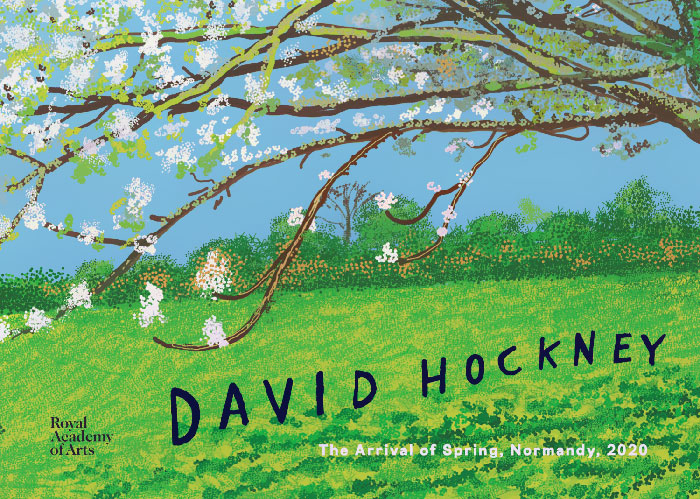Book cover for "David Hockney: The Arrival Of Spring In Normandy"