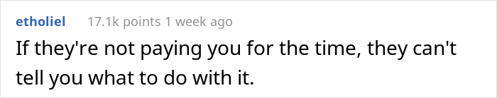 Entitled Boss Gets Slammed Online For Expecting Employees To Not Leave The Building During Lunch Hours Entitled Boss Gets Slammed Online For Expecting Employees To Not Leave The Building During Lunch Hours