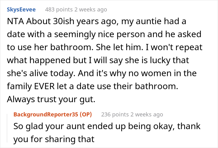 Woman Spots Red Flags On First Date When Guy Insists On Using Her Bathroom, He Instantly Shows His True Colors When She Refuses Woman Spots Red Flags On First Date When Guy Insists On Using Her Bathroom, He Instantly Shows His True Colors When She Refuses