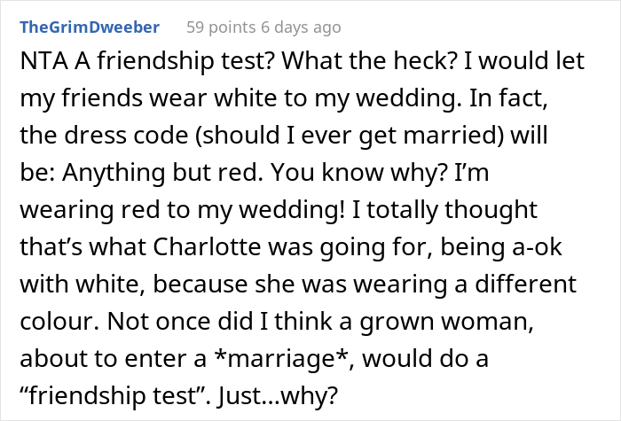 "Am I The [Jerk] For Wearing A White Dress To My Friend's Wedding?"