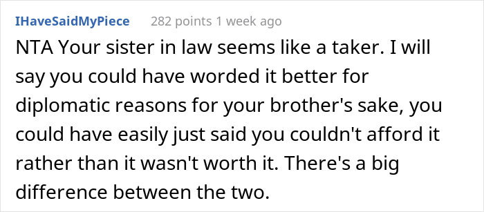Sister RSVPs ‘No’ To Her Own Brother’s Wedding Because It’s Way Too Expensive, Asks The Internet If She Was A Jerk Sister RSVPs ‘No’ To Her Own Brother’s Wedding Because It’s Way Too Expensive, Asks The Internet If She Was A Jerk