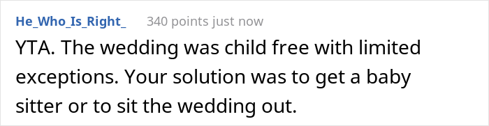 “Am I The Jerk For Bringing My Baby To A Child-Free Wedding?” “Am I The Jerk For Bringing My Baby To A Child-Free Wedding?”