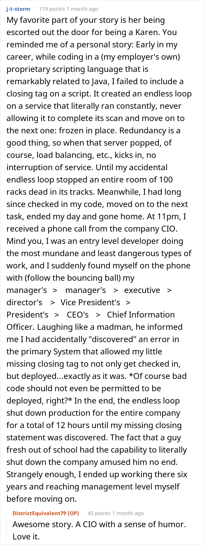 Store Manager Thinks The IT Guy Has No Right To Disrupt Her Lunch Break, Calls His Boss To Report On Him, Gets Fired Herself Instead Store Manager Thinks The IT Guy Has No Right To Disrupt Her Lunch Break, Calls His Boss To Report On Him, Gets Fired Herself Instead