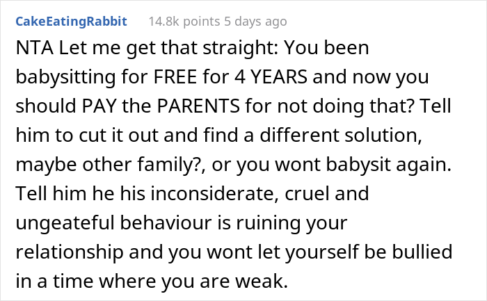 Entitled Brother Drops His Kids Off At Sister's House Without Asking, Wants Her To Pay For Childcare After She Refuses To Babysit Entitled Brother Drops His Kids Off At Sister's House Without Asking, Wants Her To Pay For Childcare After She Refuses To Babysit