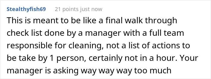 Housekeeper Getting $12/Hour Receives A Checklist With 85 Tasks She Has To Complete In An Hour To Not Get Fired Housekeeper Getting $12/Hour Receives A Checklist With 85 Tasks She Has To Complete In An Hour To Not Get Fired