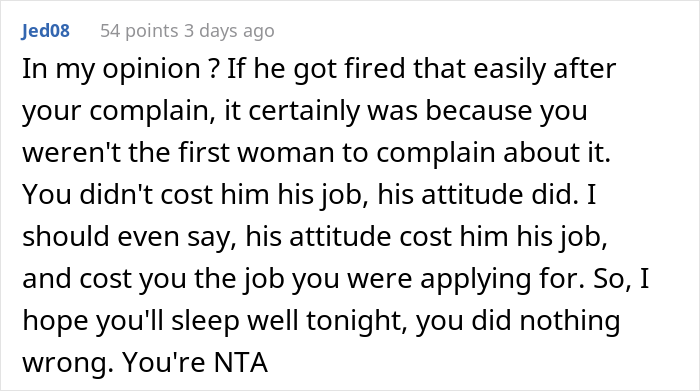 Woman Gets A Creepy Interviewer Fired For Asking “Legit" Personal Questions Woman Gets A Creepy Interviewer Fired For Asking “Legit" Personal Questions