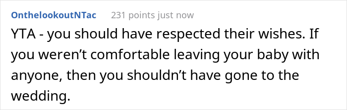 “Am I The Jerk For Bringing My Baby To A Child-Free Wedding?” “Am I The Jerk For Bringing My Baby To A Child-Free Wedding?”