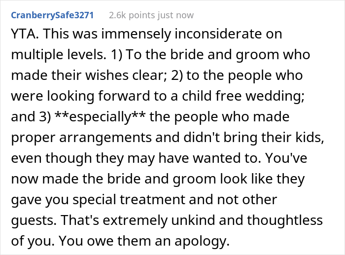 “Am I The Jerk For Bringing My Baby To A Child-Free Wedding?” “Am I The Jerk For Bringing My Baby To A Child-Free Wedding?”