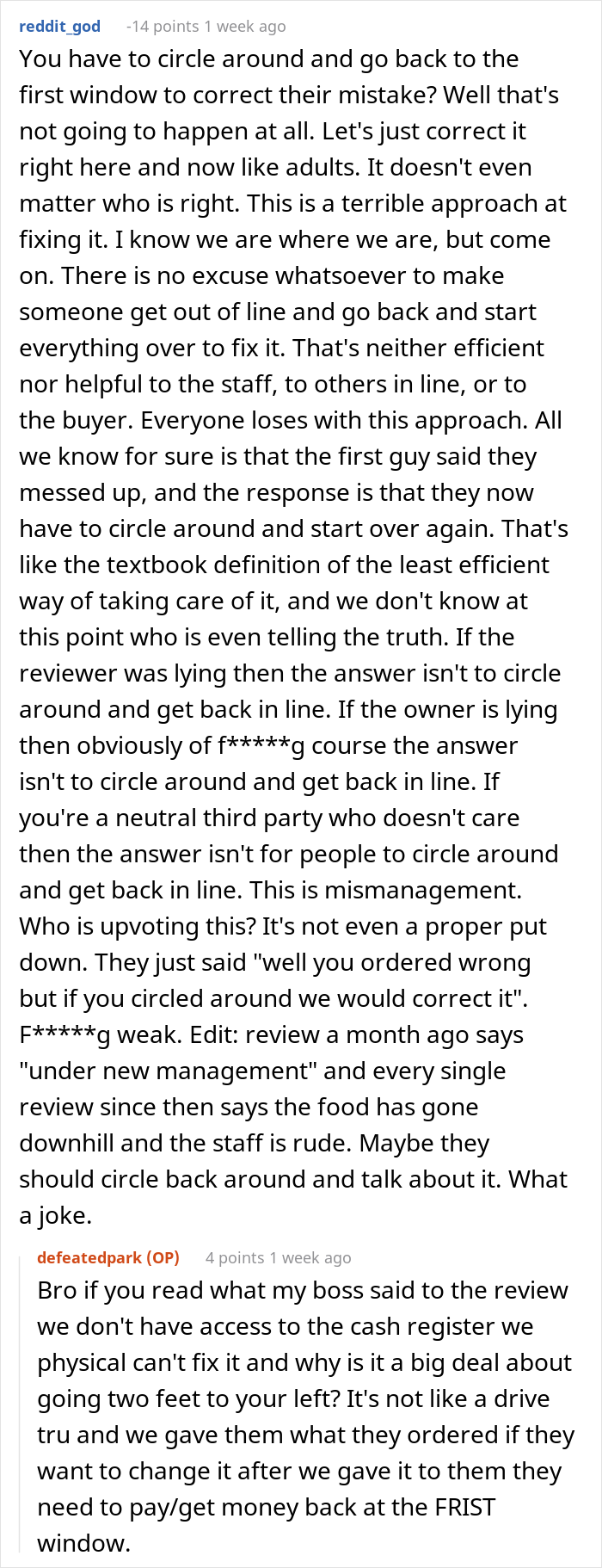 Restaurant Customer Leaves A 1-Star Review Saying She’ll No Longer Support It, Owner Responds And Goes Viral Restaurant Customer Leaves A 1-Star Review Saying She’ll No Longer Support It, Owner Responds And Goes Viral