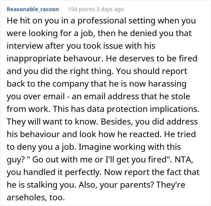 Woman Gets A Creepy Interviewer Fired For Asking “Legit" Personal Questions Woman Gets A Creepy Interviewer Fired For Asking “Legit" Personal Questions