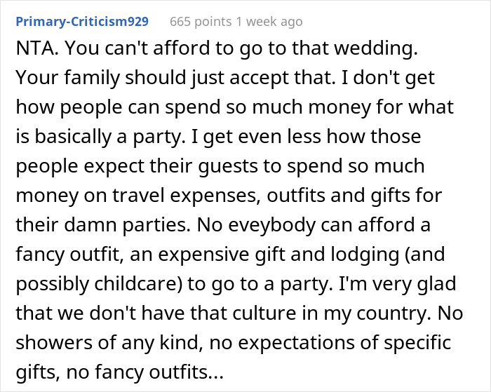 Sister RSVPs ‘No’ To Her Own Brother’s Wedding Because It’s Way Too Expensive, Asks The Internet If She Was A Jerk