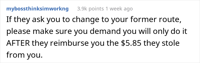 Employee Gets Berated For Getting To Work Using The Longer Route, They Maliciously Comply And Take The Way More Expensive Shorter Route With Tolls Employee Gets Berated For Getting To Work Using The Longer Route, They Maliciously Comply And Take The Way More Expensive Shorter Route With Tolls
