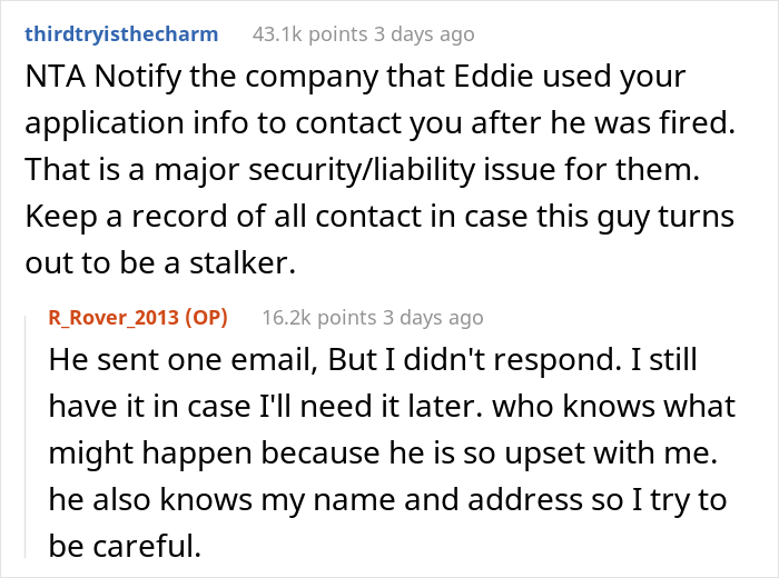 Woman Gets A Creepy Interviewer Fired For Asking “Legit" Personal Questions Woman Gets A Creepy Interviewer Fired For Asking “Legit" Personal Questions