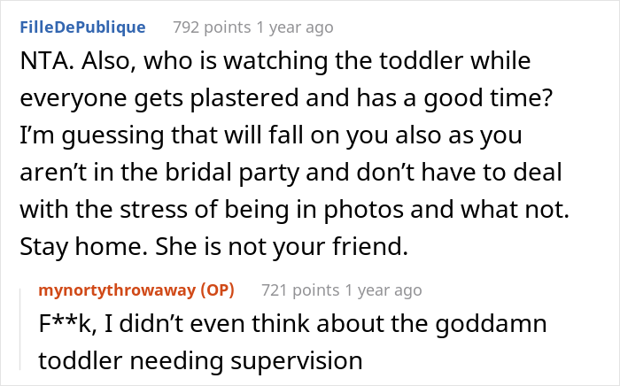 Woman Is Not Given Bridesmaid Duties And Has To Sleep On The Couch At Friend’s Wedding So She Asks If She’s Right For Not Wanting To Pay For Lodging