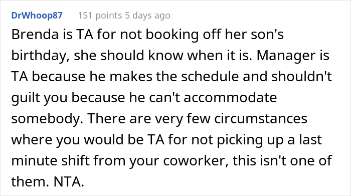 Coworker Bombards Guy With Text Messages Calling Him A “Childless Man Child” After He Refused To Cover Her Shift That Fell On Her Son’s 1st Birthday Coworker Bombards Guy With Text Messages Calling Him A “Childless Man Child” After He Refused To Cover Her Shift That Fell On Her Son’s 1st Birthday