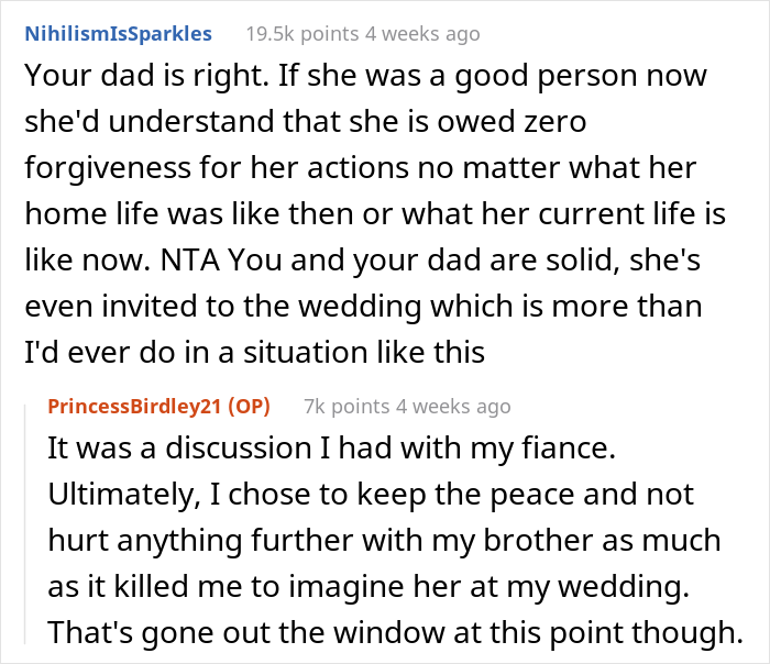 Woman Upset She Doesn't Get To Do Anything Special In Husband's Sister's Wedding, Despite Her Being A Huge Bully To Sister Back In The Day Woman Upset She Doesn't Get To Do Anything Special In Husband's Sister's Wedding, Despite Her Being A Huge Bully To Sister Back In The Day