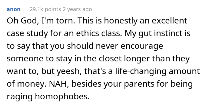 Teen Would Lose $7M If She Came Out As Gay, Uncle Asks If He Was A Jerk To Tell Her To Stay In The Closet Teen Would Lose $7M If She Came Out As Gay, Uncle Asks If He Was A Jerk To Tell Her To Stay In The Closet