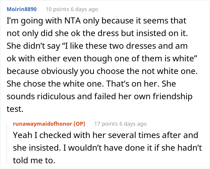 "Am I The [Jerk] For Wearing A White Dress To My Friend's Wedding?"