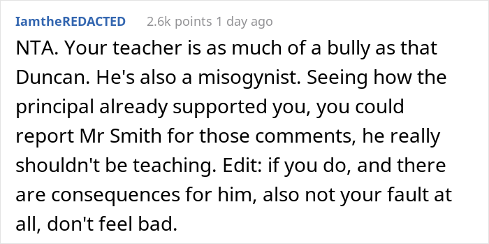 "Weaponizing My Femininity": 15 Y.O. Girl Gets Called A Jerk For Throwing A Tantrum After Getting Regularly Harassed At School "Weaponizing My Femininity": 15 Y.O. Girl Gets Called A Jerk For Throwing A Tantrum After Getting Regularly Harassed At School