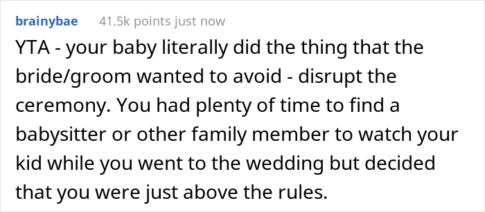 “Am I The Jerk For Bringing My Baby To A Child-Free Wedding?” “Am I The Jerk For Bringing My Baby To A Child-Free Wedding?”